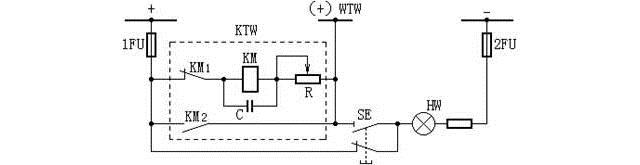 由閃光繼電器構成的閃光裝置接線圖 由閃光繼電器構成的閃光裝置接線圖
