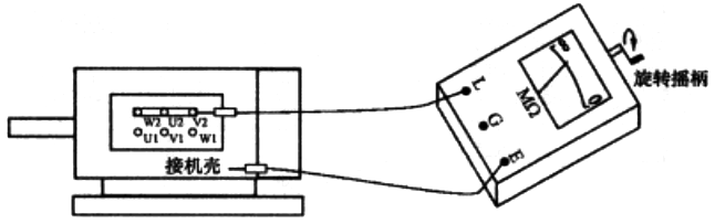 兆歐表測量電動機繞組對地的絕緣電阻