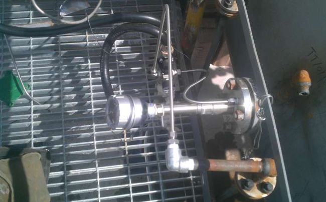 安裝在現(xiàn)場(chǎng)的吹氣式熱電偶