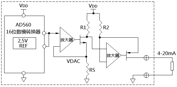 增加一級電流轉(zhuǎn)換電路，將電流源輸出改為低端輸出