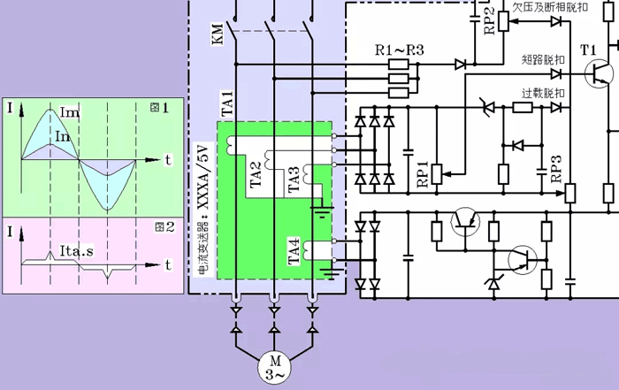 CAD繪制的電動機保護裝置電路圖 CAD繪制的電動機保護裝置電路圖