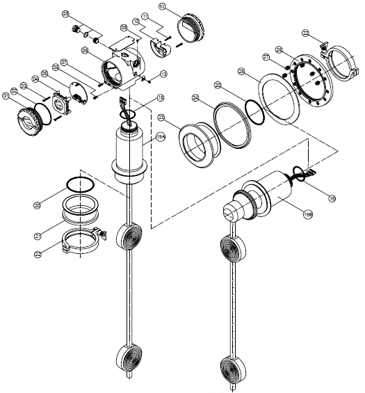 smar公司衛生型密度計/濃度計DT301S分解圖 smar公司衛生型密度計/濃度計DT301S分解圖
