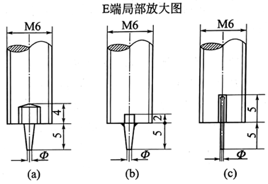 壓力表起針器頂針制作示意圖 壓力表起針器頂針制作示意圖