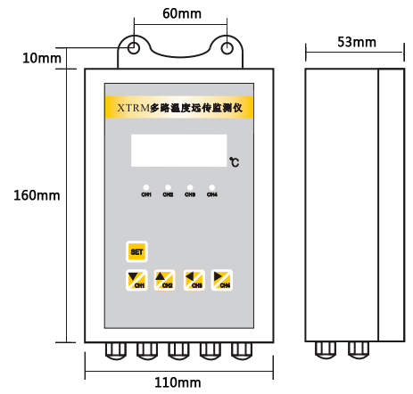 豎式多路溫度遠(yuǎn)傳監(jiān)測(cè)儀外形尺寸 豎式多路溫度遠(yuǎn)傳監(jiān)測(cè)儀外形尺寸