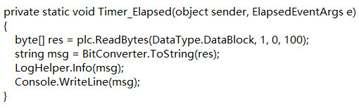 定時器定時讀取PLC數據,然后通過Log4Net直接存儲到數據中 定時器定時讀取PLC數據,然后通過Log4Net直接存儲到數據中