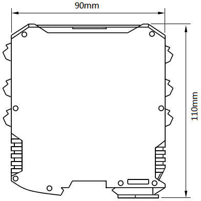 開關量輸入遠程I/O模塊外形尺寸