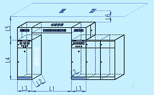 變配電室內電器柜安裝示意圖 變配電室內電器柜安裝示意圖