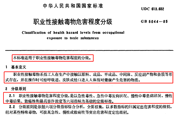 GB 5044-1985 職業(yè)性接觸毒物危害程度分級(jí) GB 5044-1985 職業(yè)性接觸毒物危害程度分級(jí)