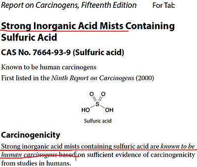第9次致癌物公告中涉及到硫酸的原文 第9次致癌物公告中涉及到硫酸的原文