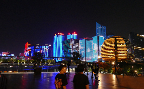 杭州錢江新城夜景 杭州錢江新城夜景