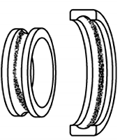 軸偏心時(shí)的對(duì)中不良接觸痕跡 軸偏心時(shí)的對(duì)中不良接觸痕跡