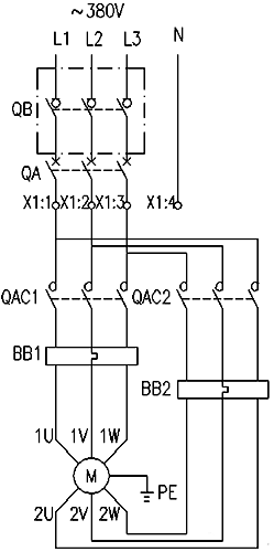 雙速風機主接線圖 雙速風機主接線圖