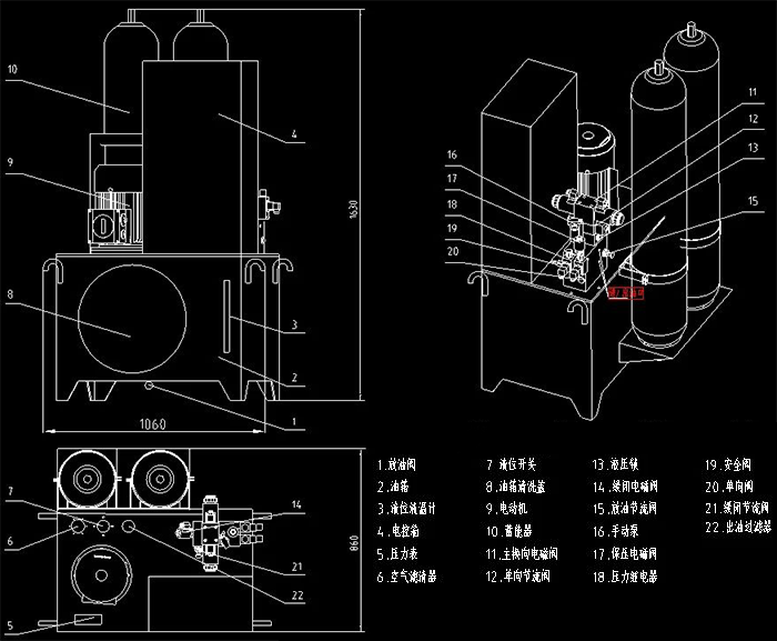 液控蝶閥裝置組成 液控蝶閥裝置組成