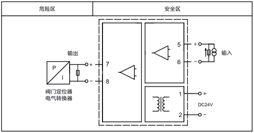 一入一出操作端隔離安全柵接線圖